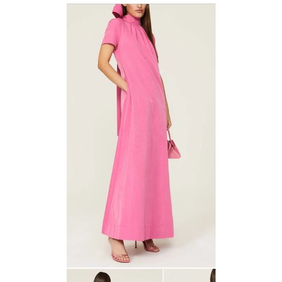 Staud Pink ILANA Gown A line Maxi length dress M - Picture 1 of 11